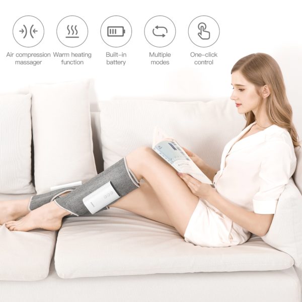 Upgraded Digital Display Wireless Air Compression Heated Leg Massager Rechargeable 2