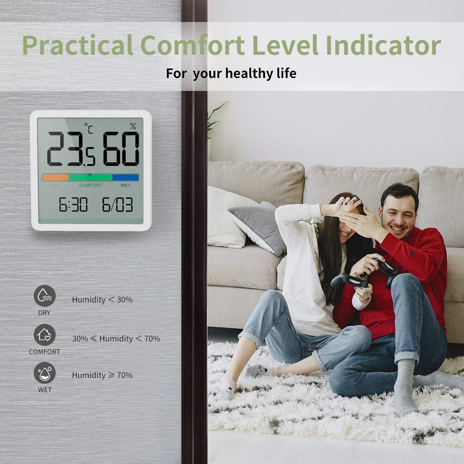 Home Indoor High-precision Baby Room C/F Temperature Monitor 5 Home Indoor High-precision Baby Room C/F Temperature Monitor 5