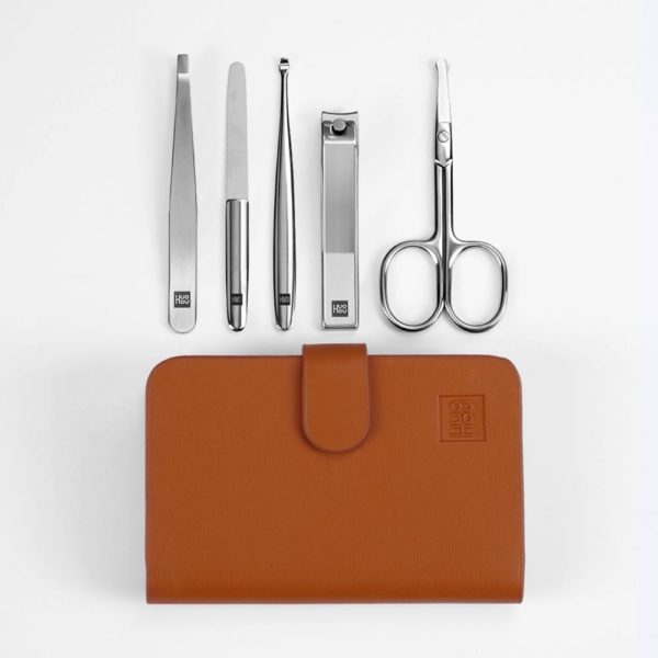 5PCS/Set Stainless Steel Nail Clipper Beauty Scissors Tweezer Curette Stainless Steel Nail Clippers Set 3
