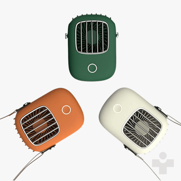 Mini Usb Portable Fan Wireless Button Neck Fan Compact And Handy Air Cooler