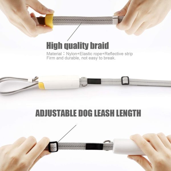 Quality Dog Leash Adjustable Reflective Comfortable Non-slip Handle Lock System Elastic Pet Leash For Small Medium Dogs 2